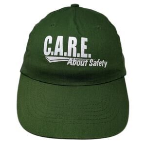 HitWear 5 Panel Green One Size Strapback Cotton CARE About Safety Awareness Hat